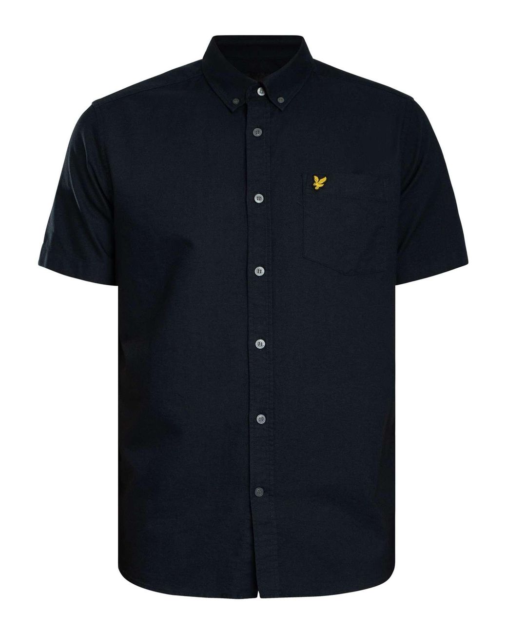 Lyle & Scott Black Short Sleeved Oxford Shirt for men