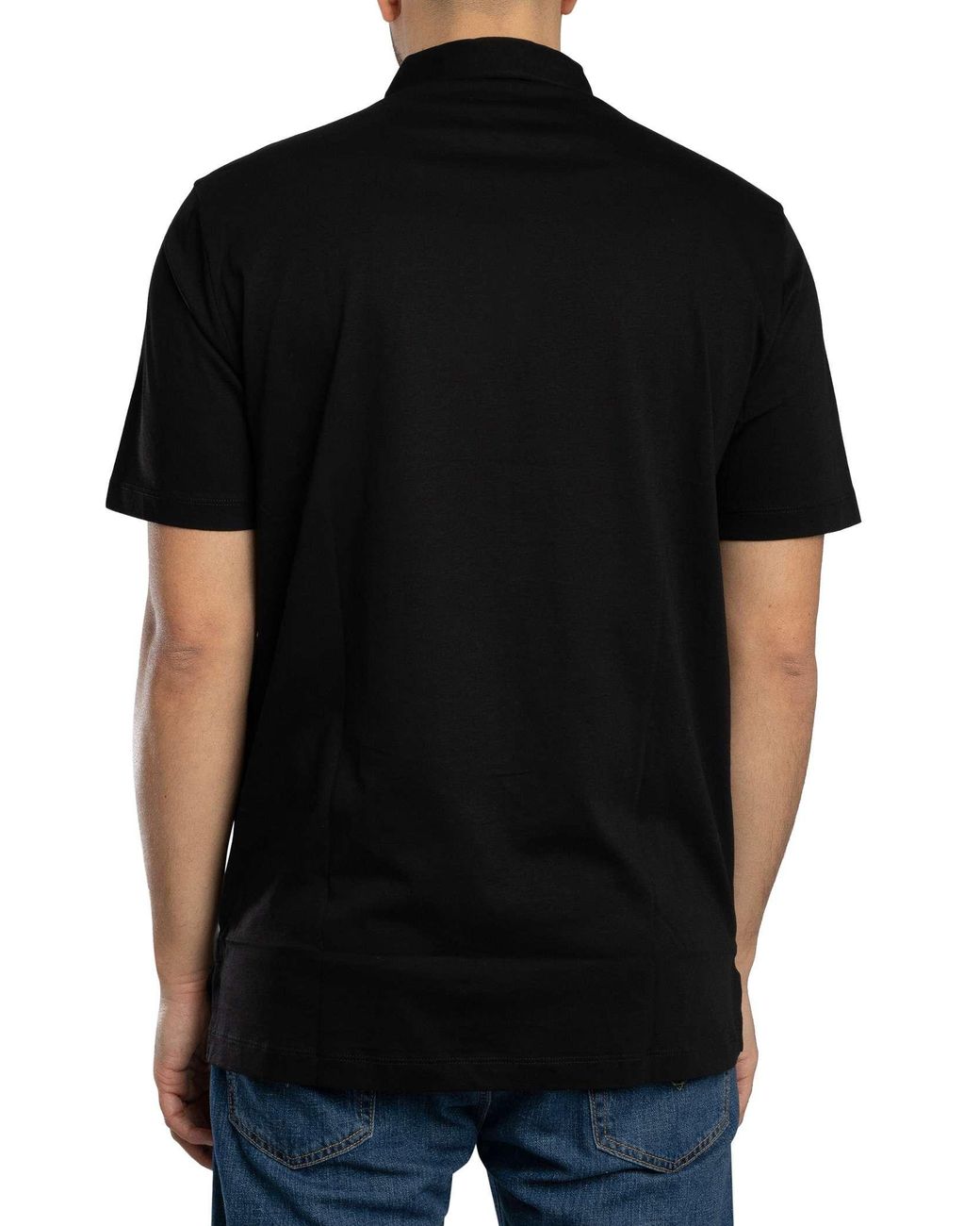 ARMANI EXCHANGE Black Box Logo Polo Shirt for men