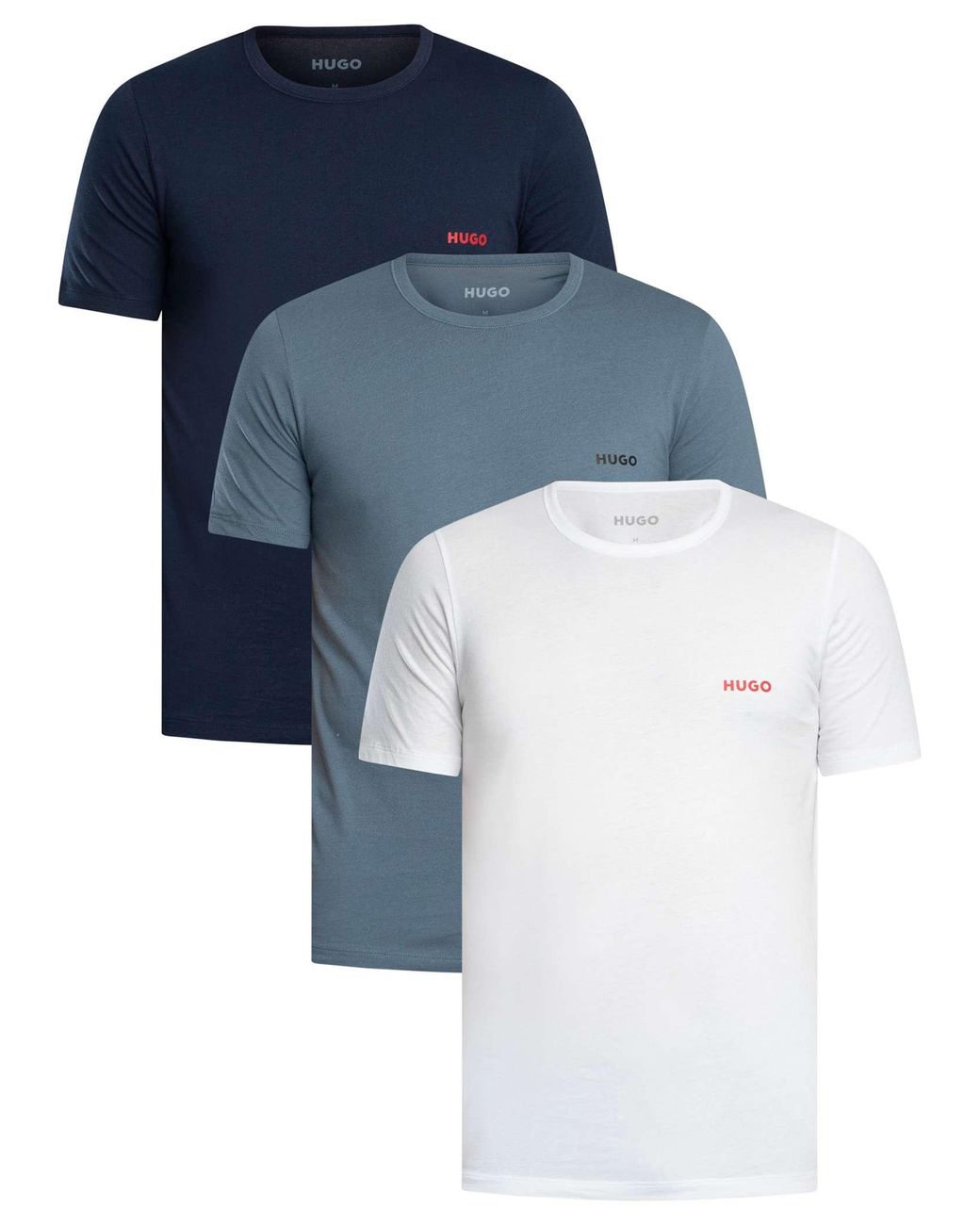 HUGO Blue 3 Pack Lounge T-Shirts for men