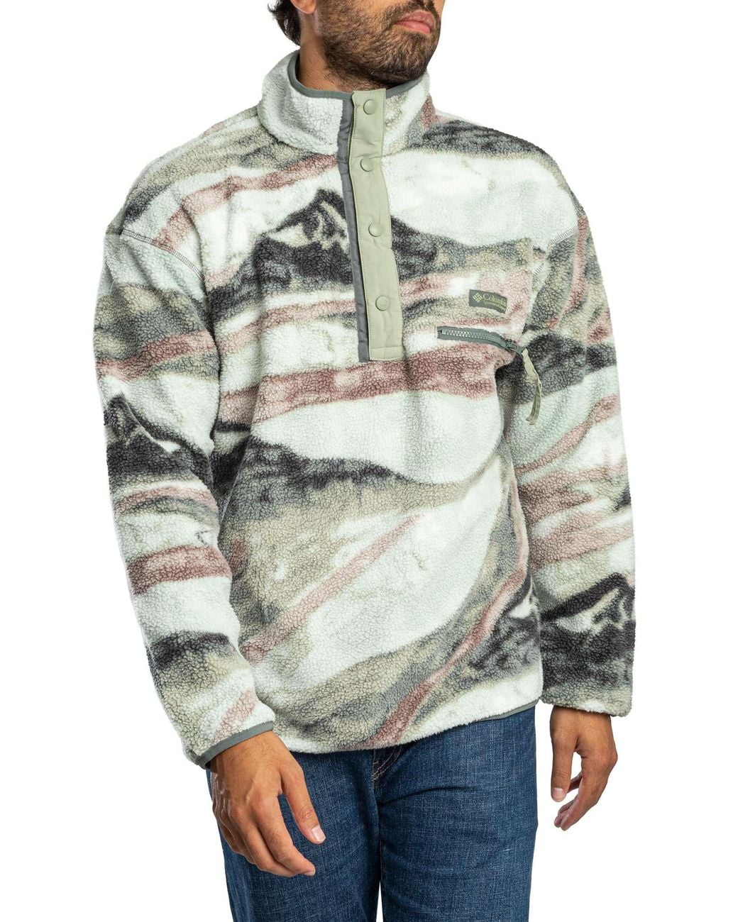 Columbia Gray Helvetia Ii Half Snap Fleece for men