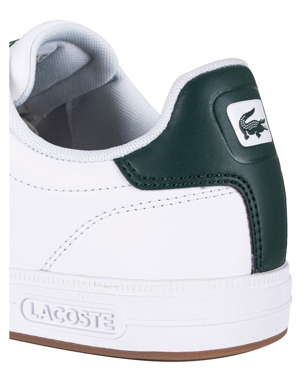 lacoste mens graduate trainers white dark blue