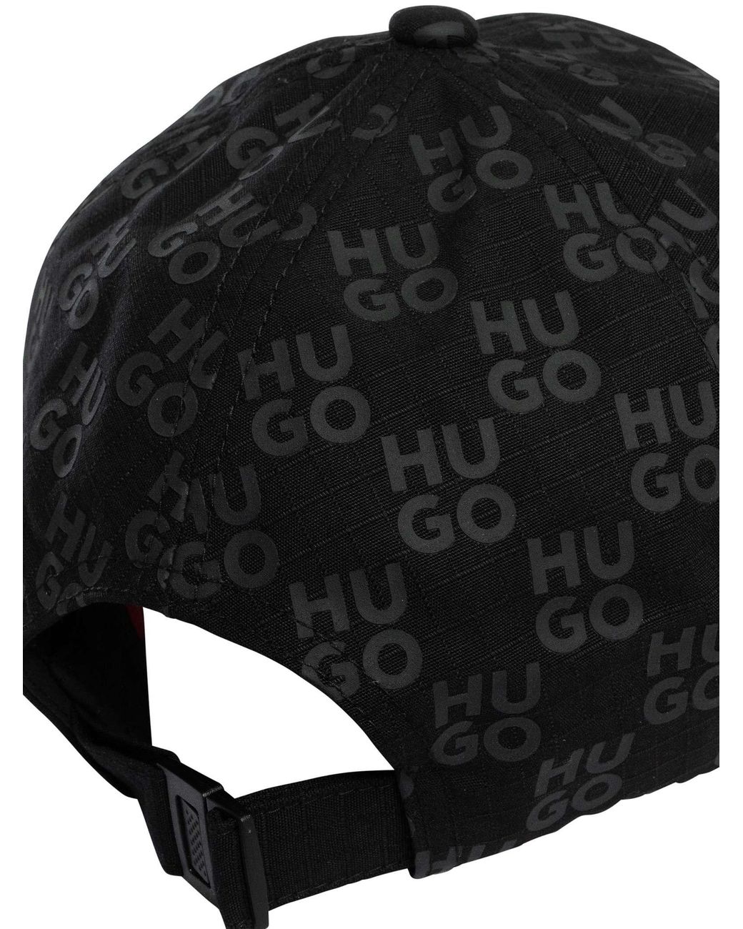 HUGO Black Jake Pattern Cap for men