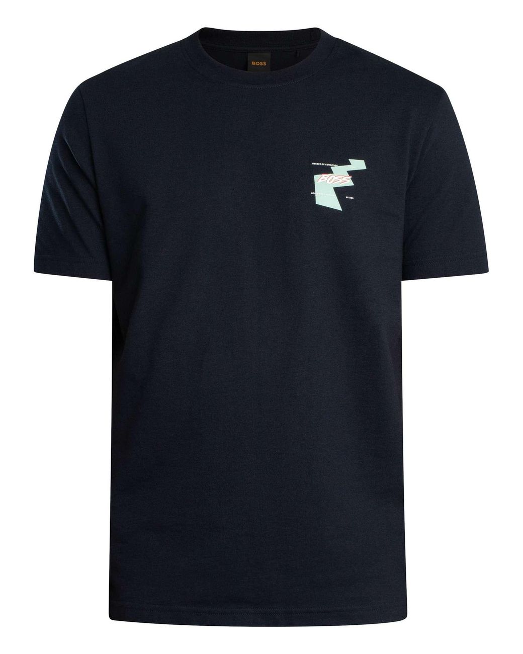 Boss Blue Te Movement Back Graphic T-Shirt for men