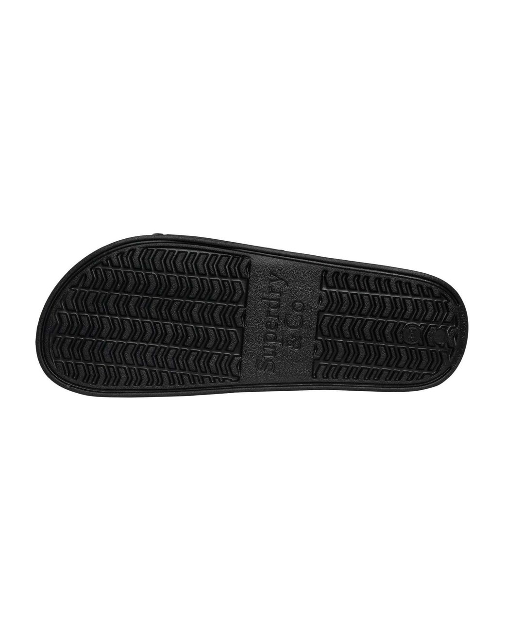 Superdry Black Premium Graphic Pool Sliders for men