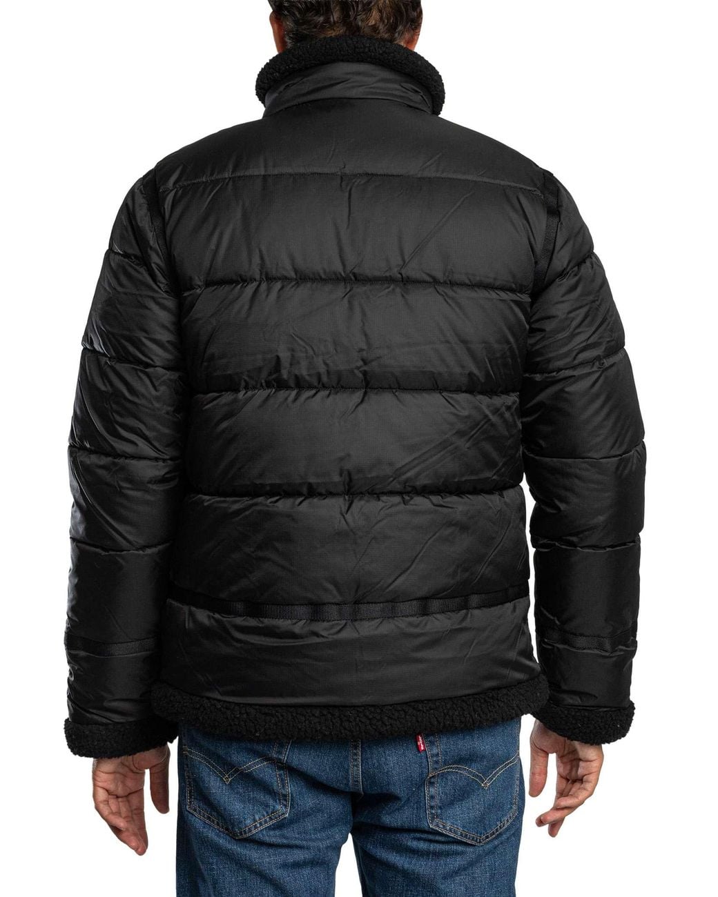Schott Nyc Black Puffer Jacket for men