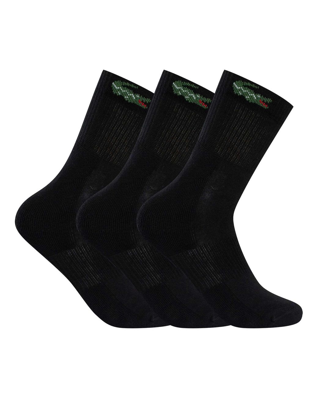 Lacoste Black 3 Pack Ankle Socks for men