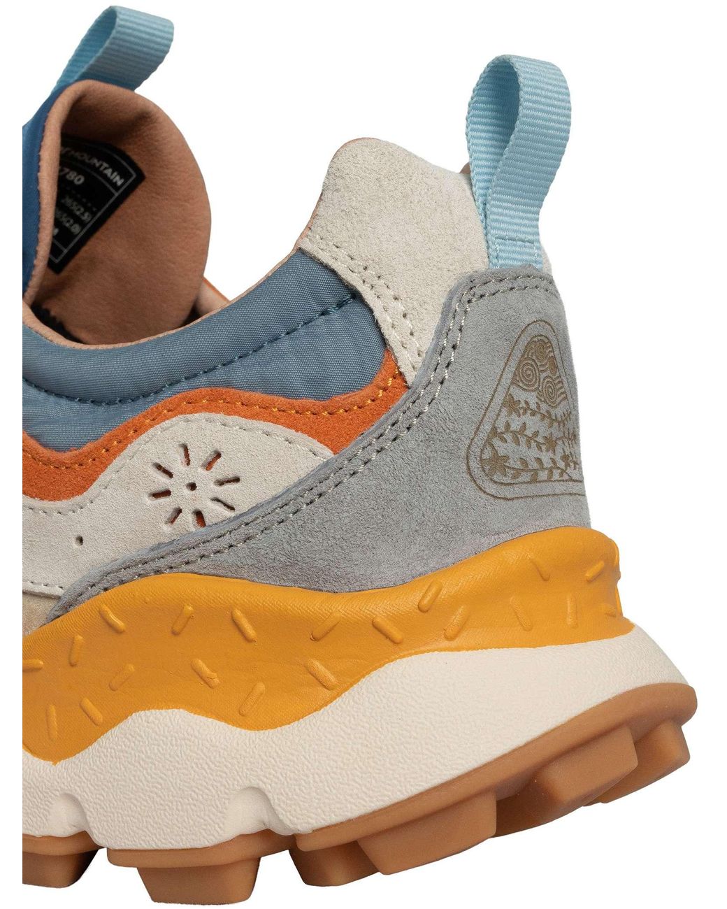 Flower Mountain Blue Yamano Suede Trainers for men