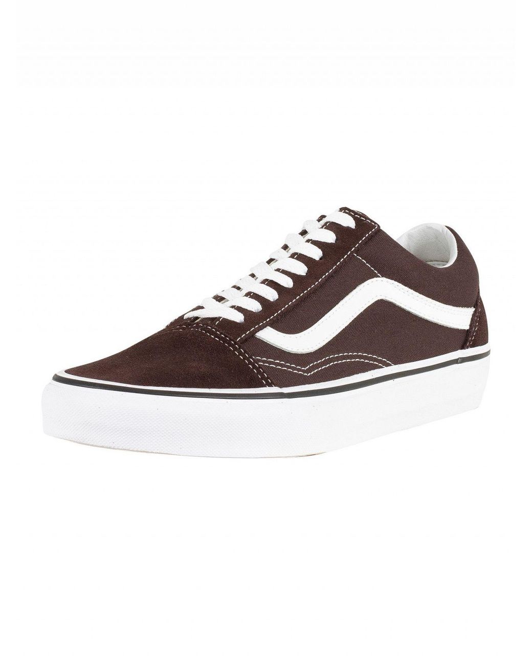 Vans Chocolate Torte/true White Old Skool Trainers in Brown for Men | Lyst