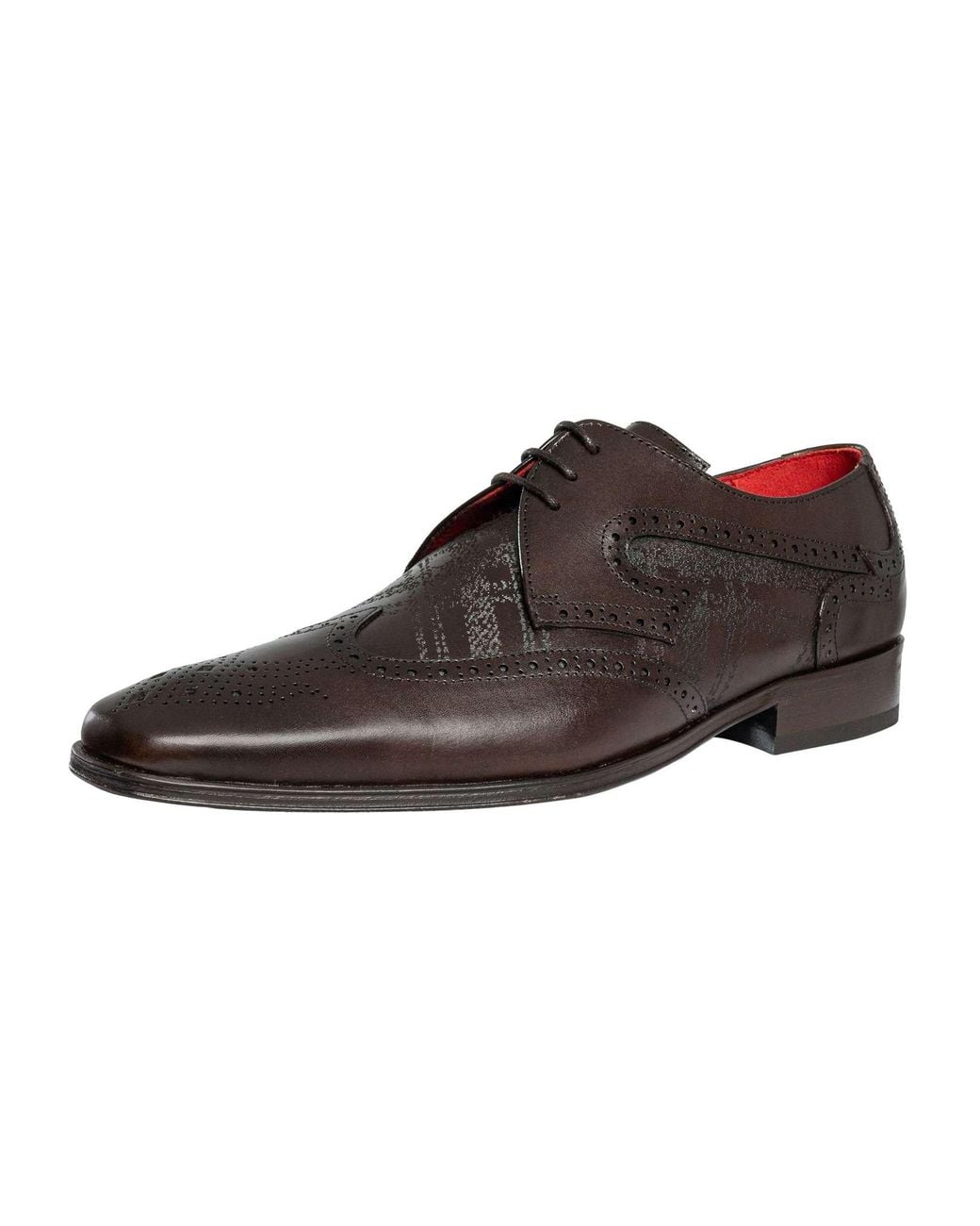 Jeffery West Brown Scottish Leather Derby Shoes for men