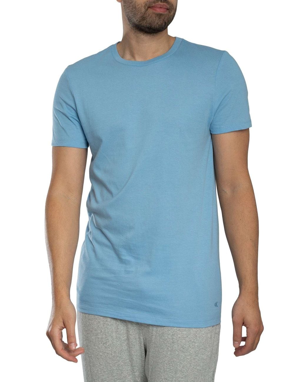 Calvin Klein Blue 3 Pack Lounge Classic T-Shirt for men