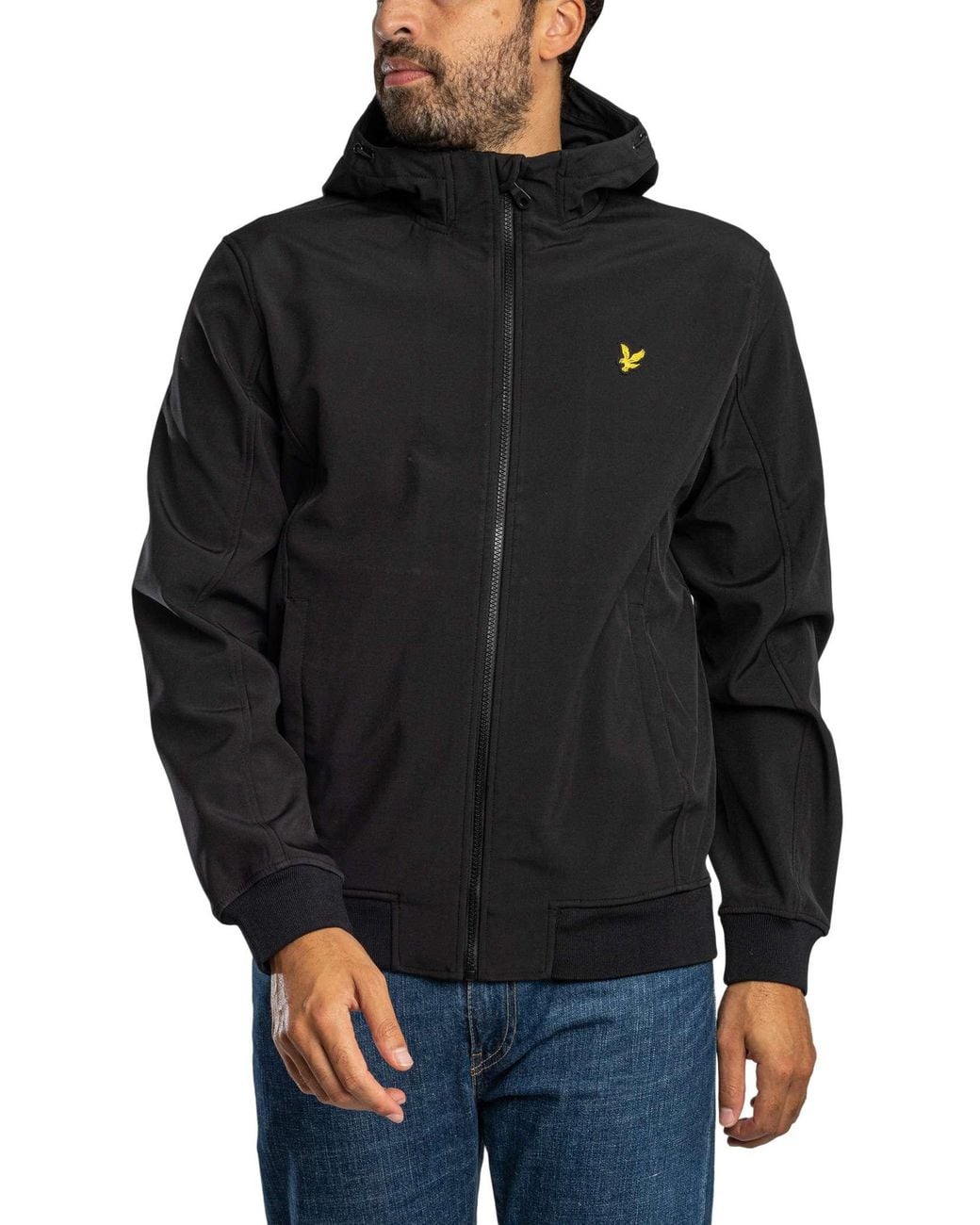 Lyle & Scott Black Mesh Back Softshell Jacket for men
