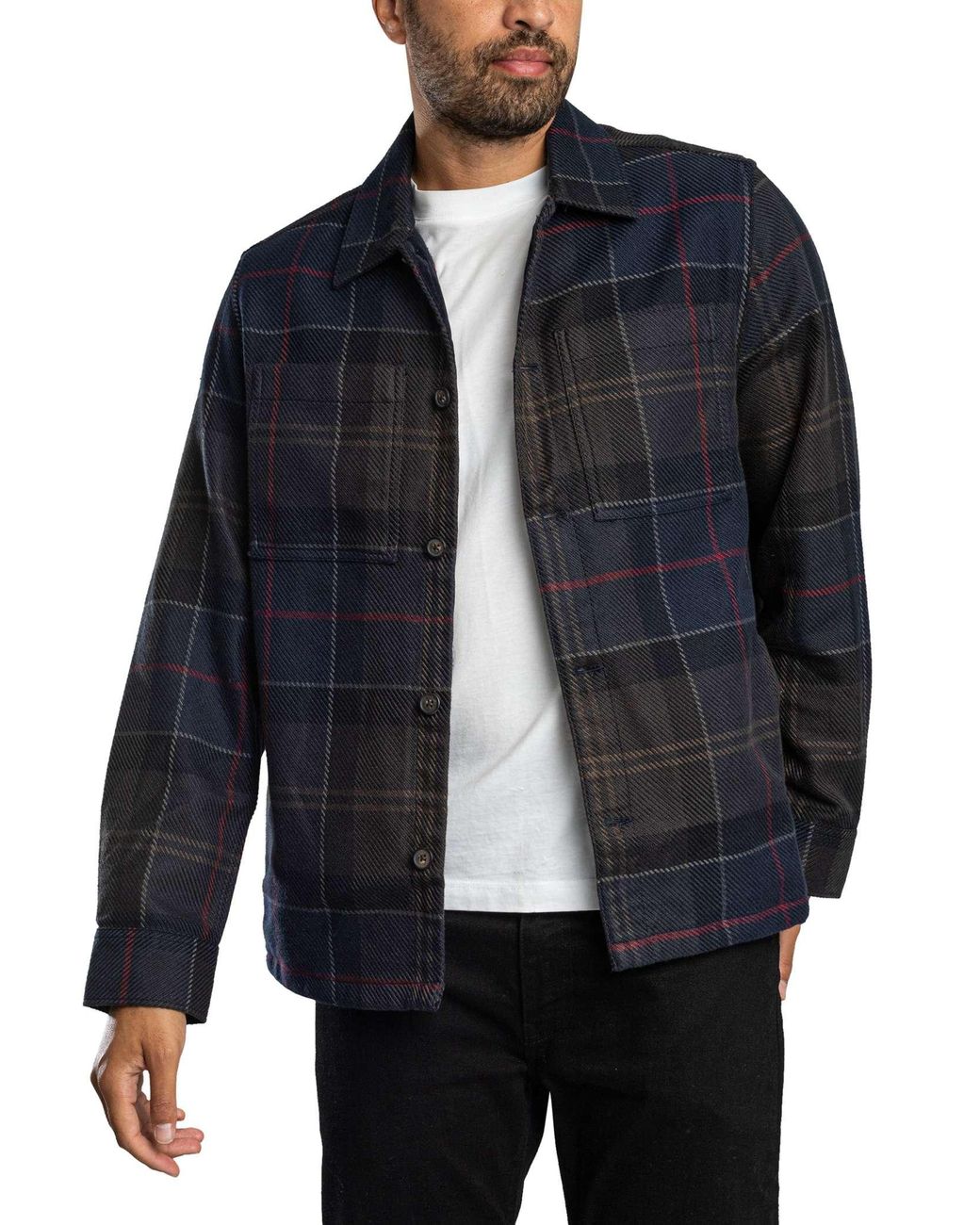 Barbour Blue Tartan Overshirt for men