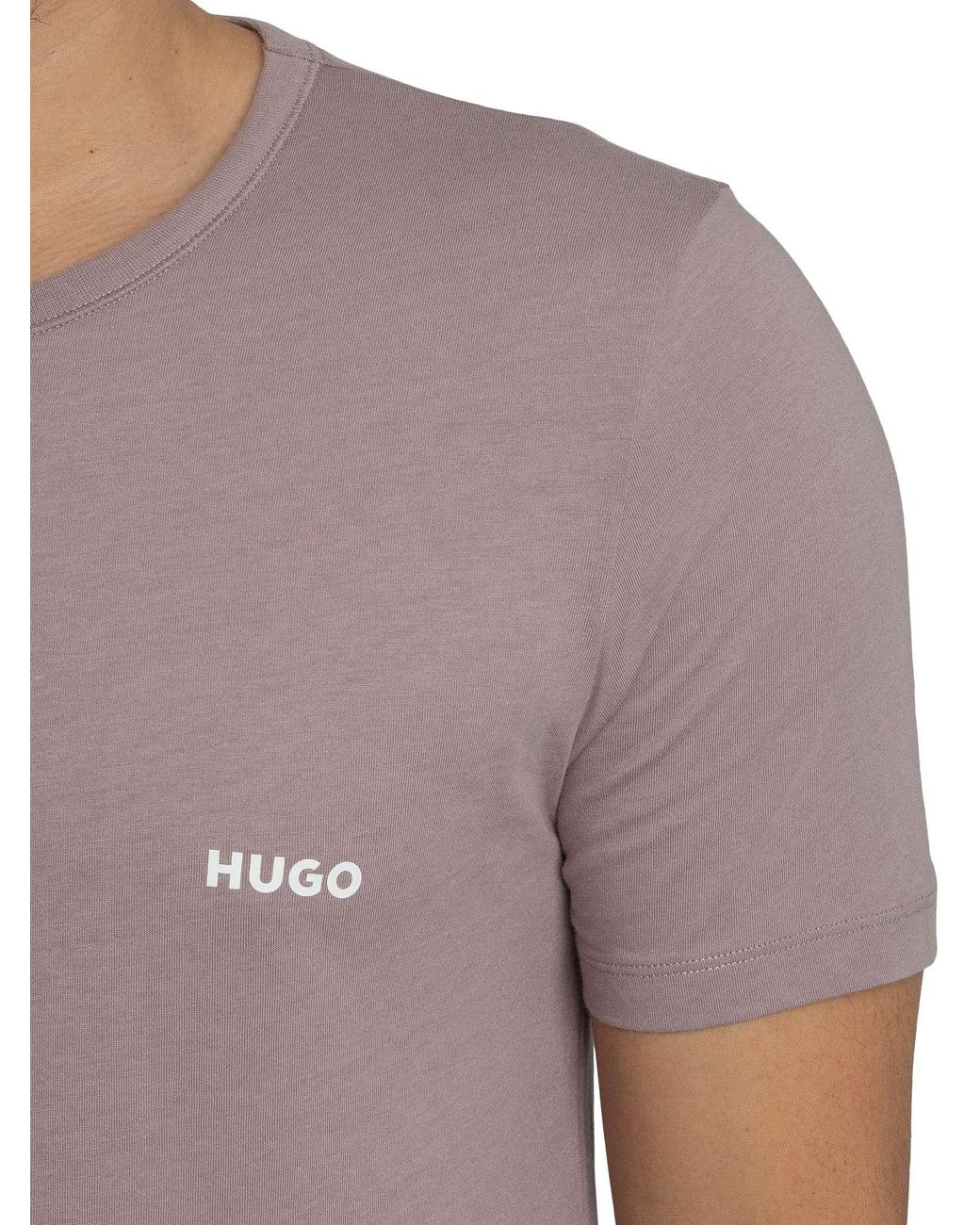 HUGO White 3 Pack Crew Lounge T-Shirt for men