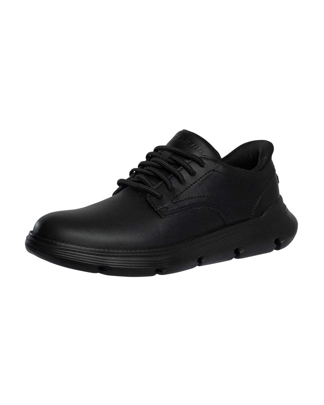 Skechers Black Garza Carlyn Leather Trainers for men