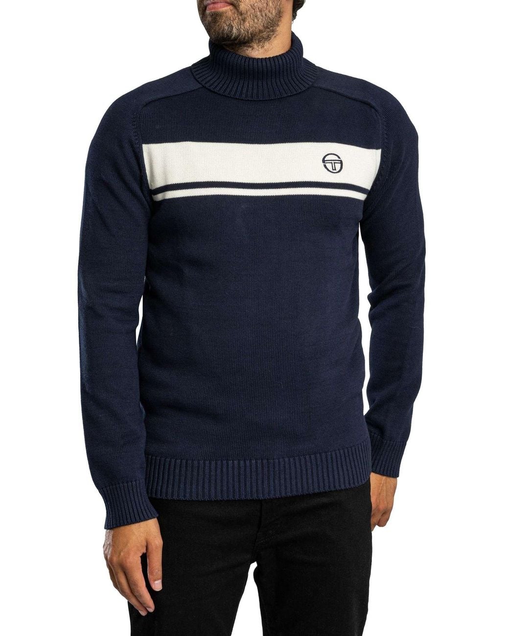 Sergio Tacchini Blue Damarindo Turtle Neck Jumper for men