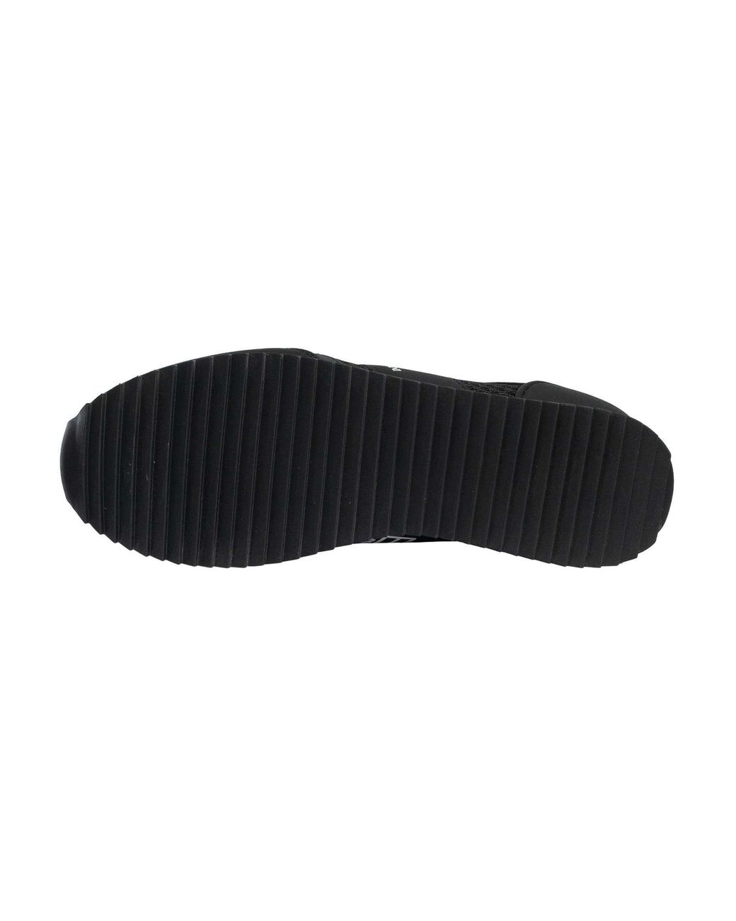 EA7 Black Athletic Logo Mesh Trainers for men