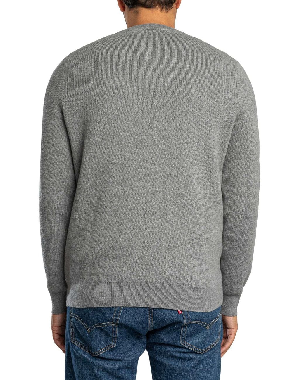 Lyle & Scott Gray Cotton Merino Argyle Jumper for men