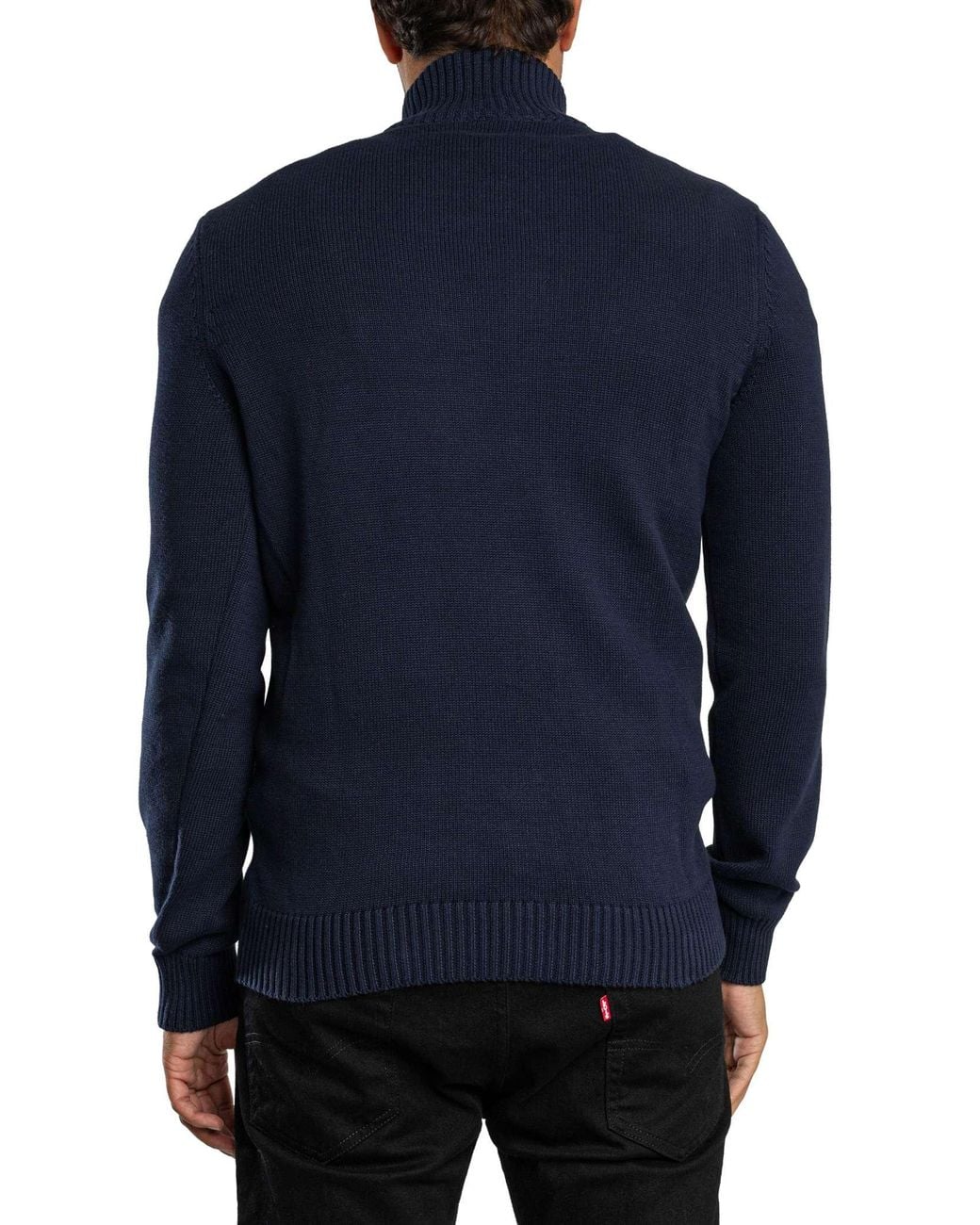 Sergio Tacchini Blue New Dallas 1/4 Zip Knit for men