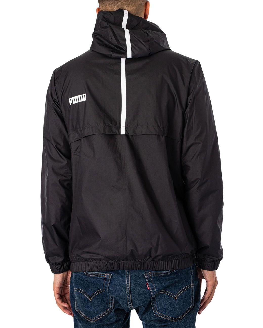 PUMA Blue Solid Windbreaker Jacket for men