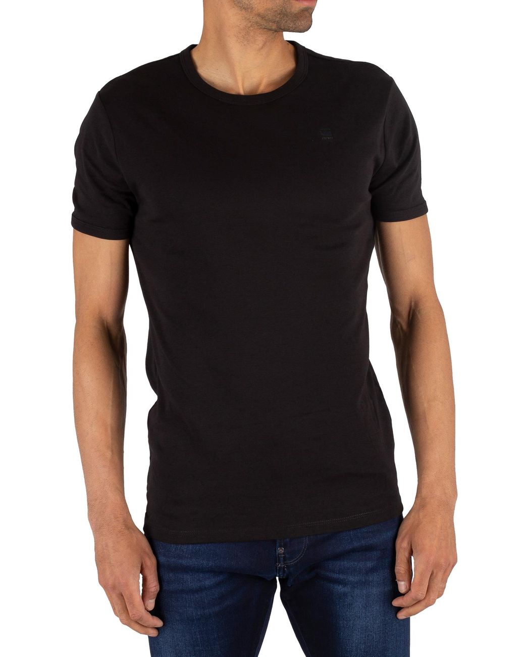 G-Star RAW Cotton 2 Pack Slim Crew T-shirts in Black for Men - Lyst