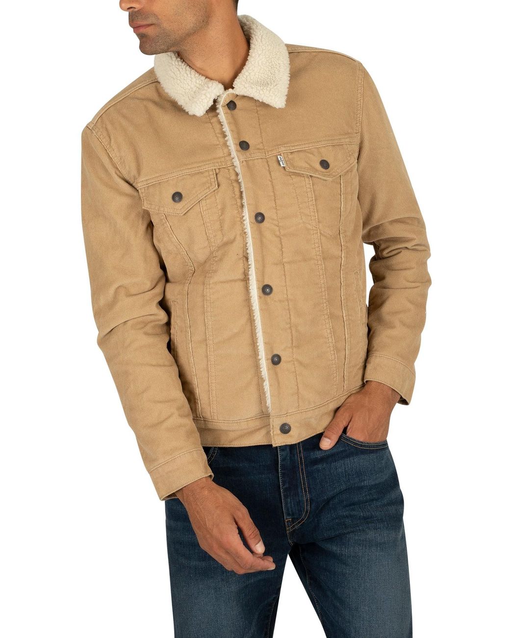 Levi's type 3 borg trucker jacket chino cord on sale