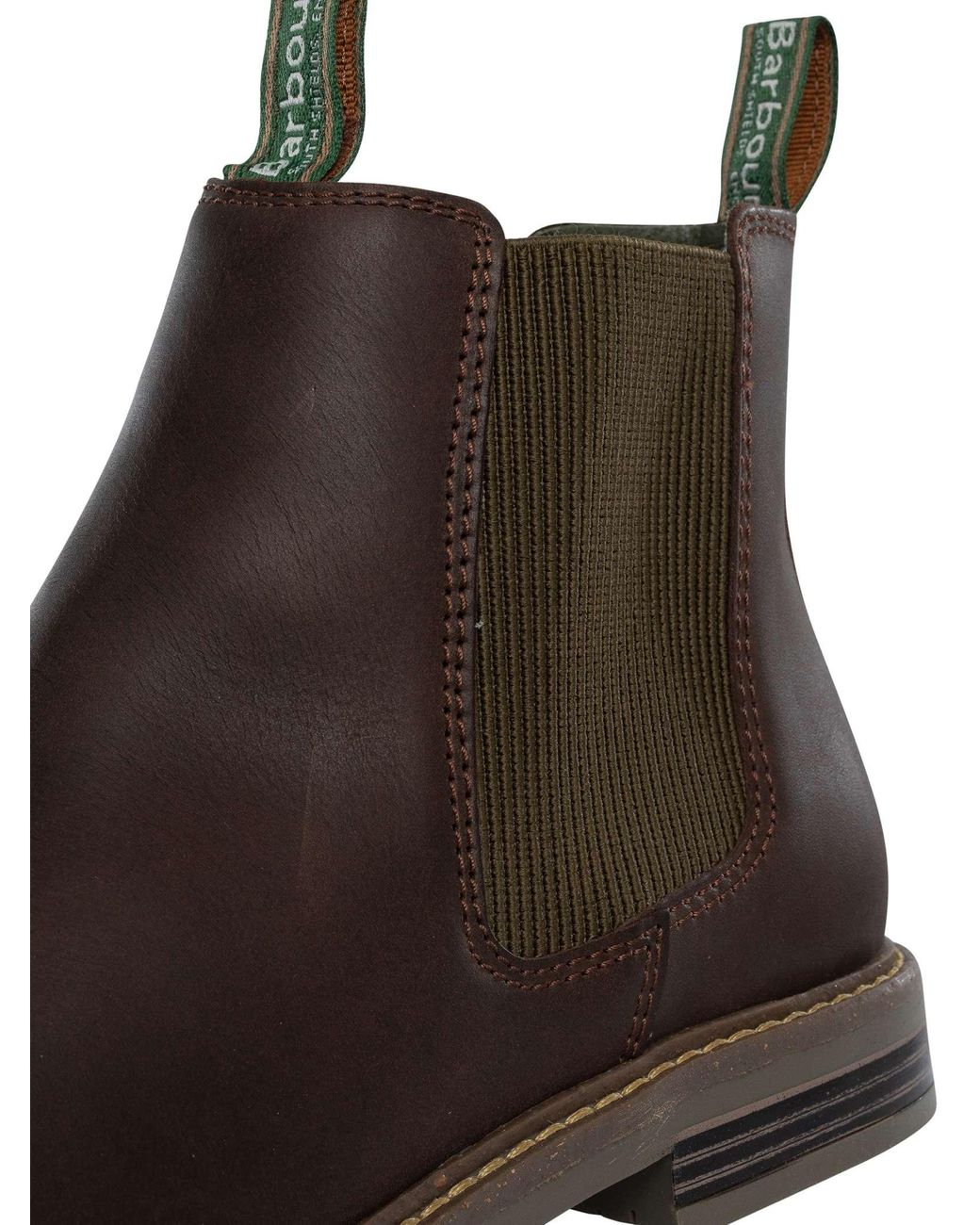 Barbour Brown Farsley Leather Chelsea Boots for men