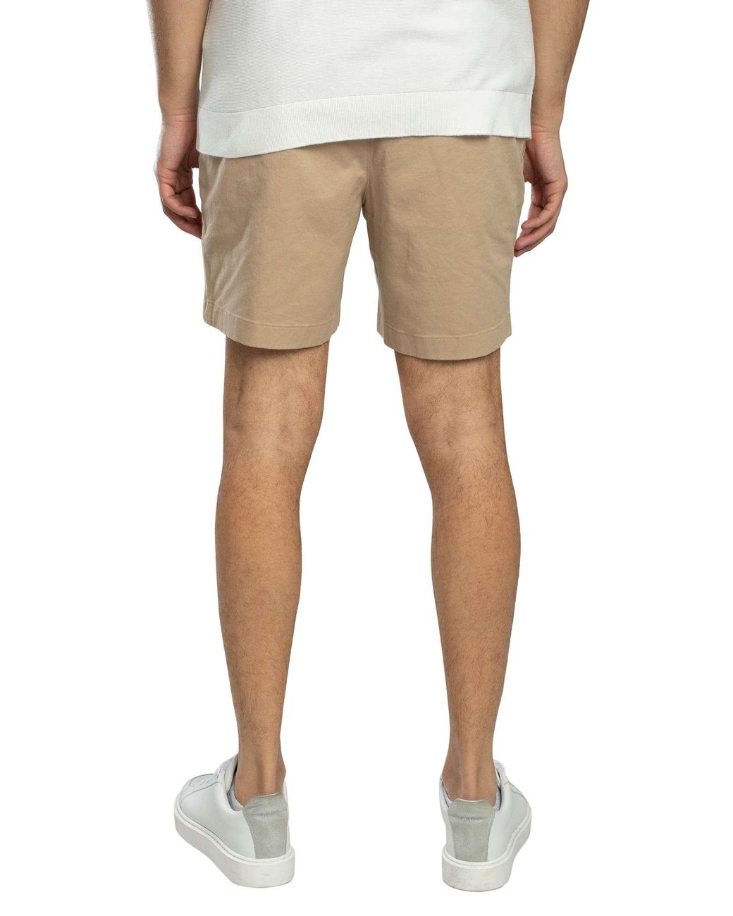 Lacoste Natural Regular Fit Stretch Cotton Shorts for men