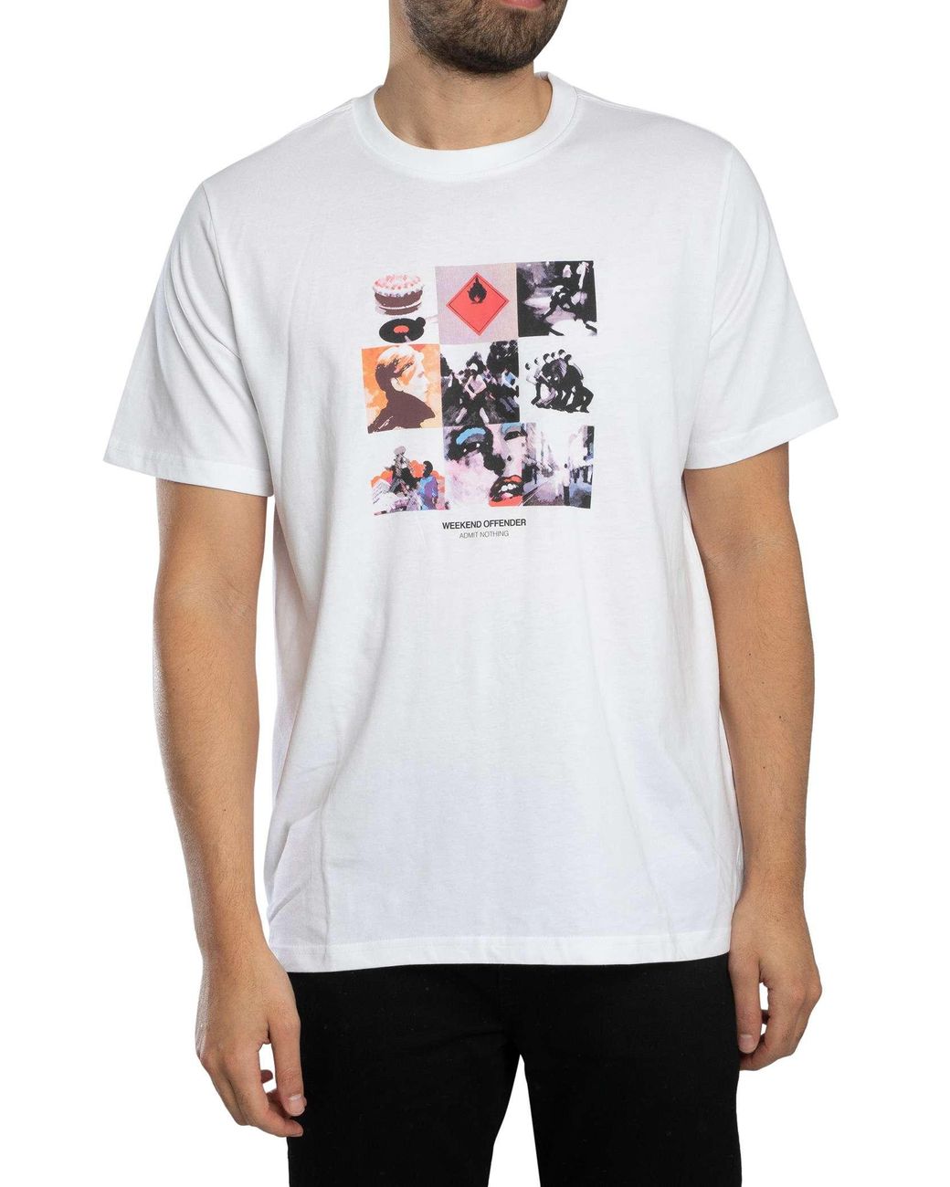 Weekend Offender White Low Graphic T-Shirt for men