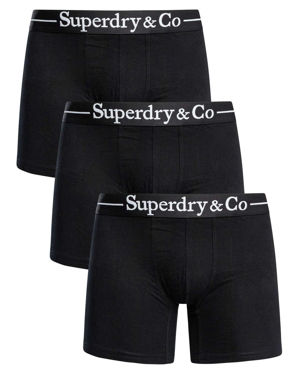 Superdry Black 3 Pack Boxer Briefs for men