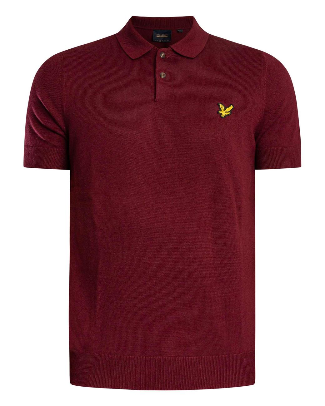 Lyle & Scott Red Knitted Polo Shirt for men