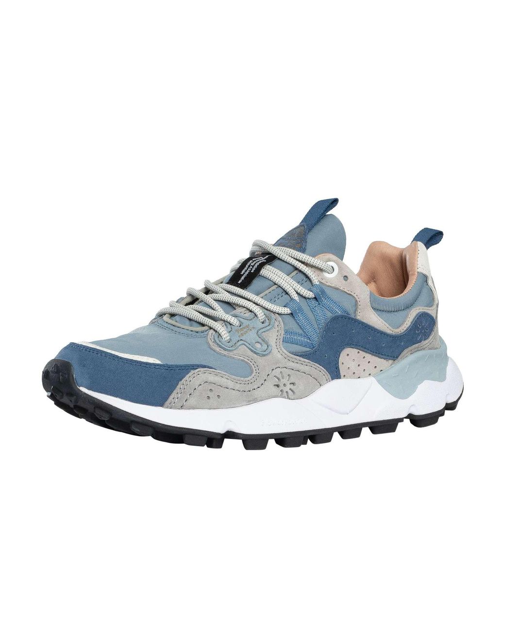 Flower Mountain Blue Yamano Suede Trainers for men