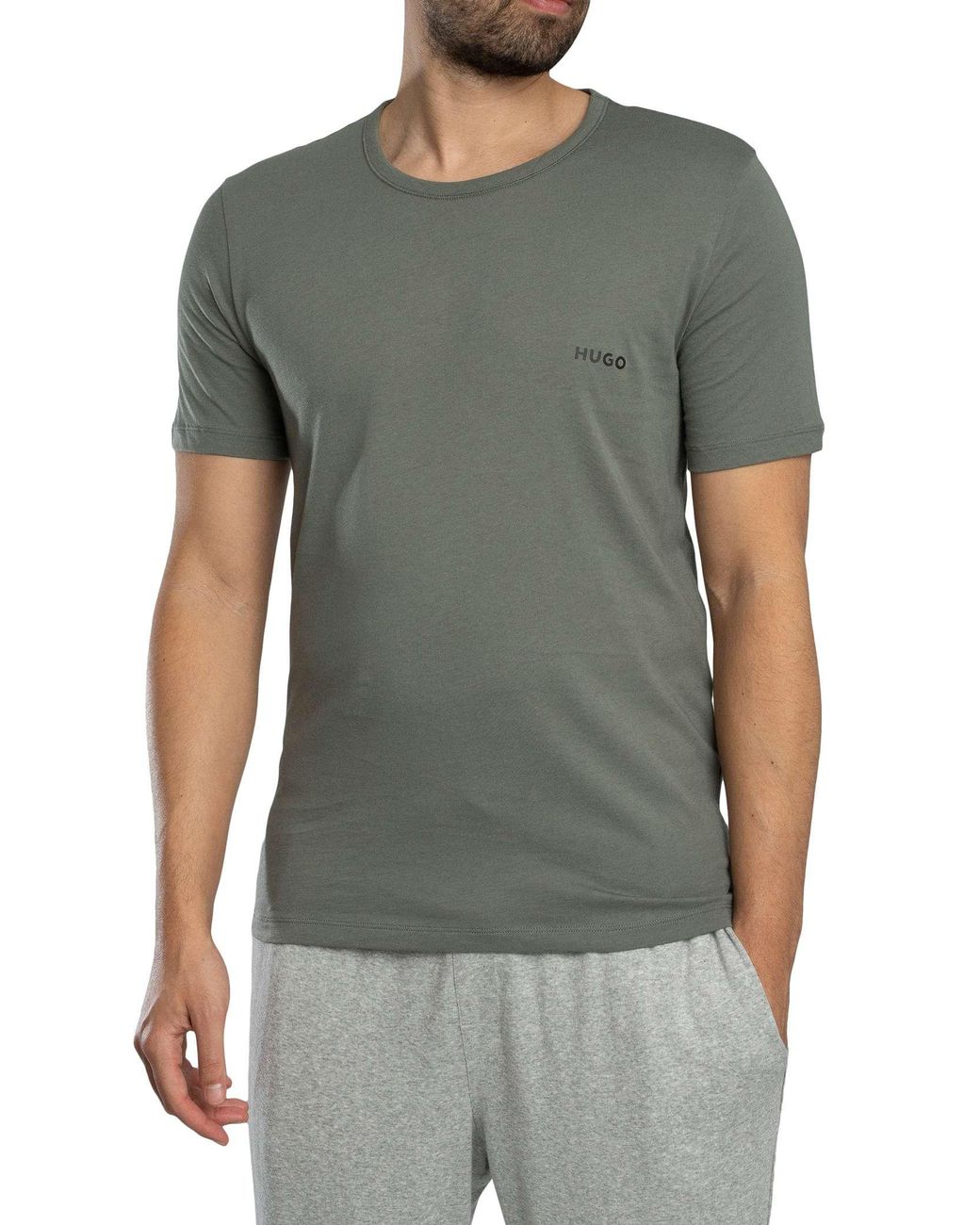 HUGO White 3 Pack Crew Lounge T-Shirt for men