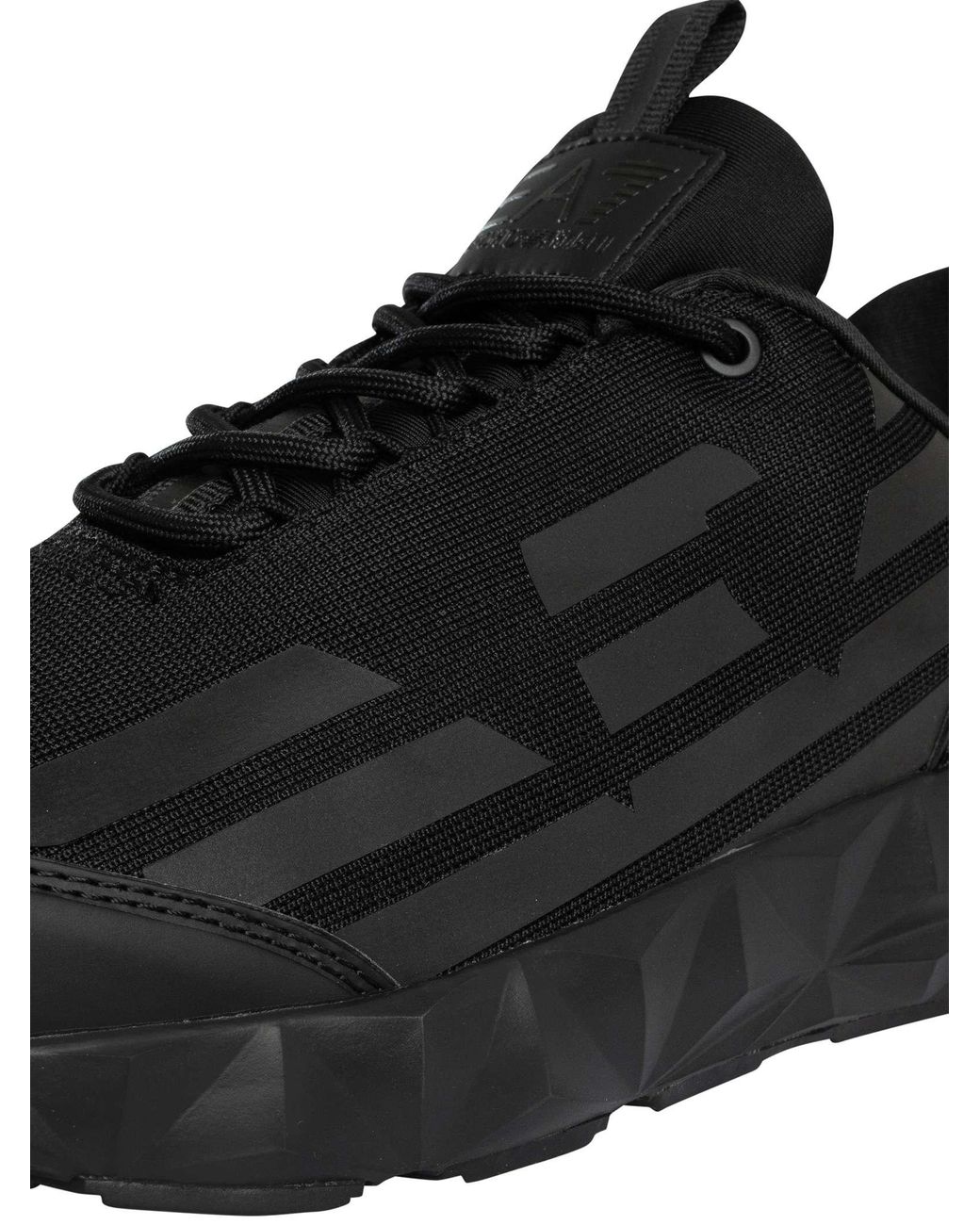EA7 Black Ultralight Sole Trainers for men