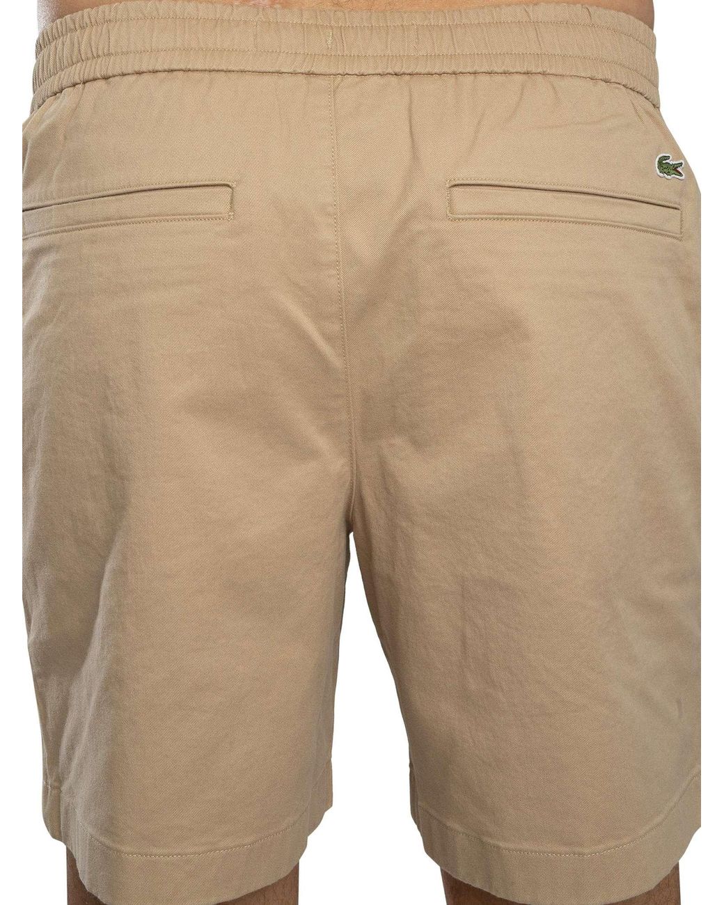 Lacoste Natural Regular Fit Stretch Cotton Shorts for men