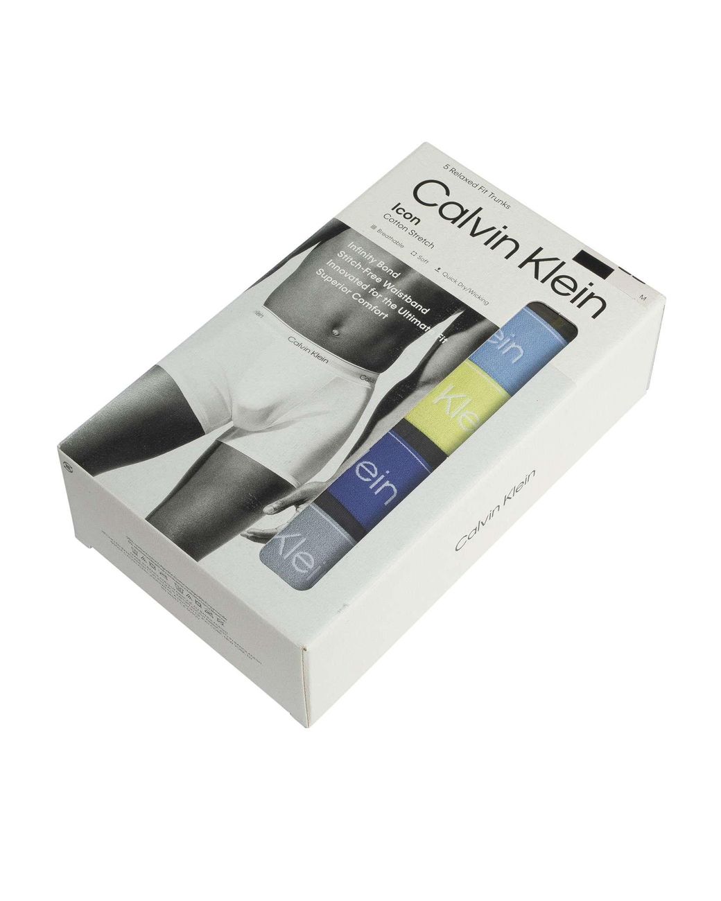Calvin Klein Black 5 Pack Relaxed Fit Trunks for men