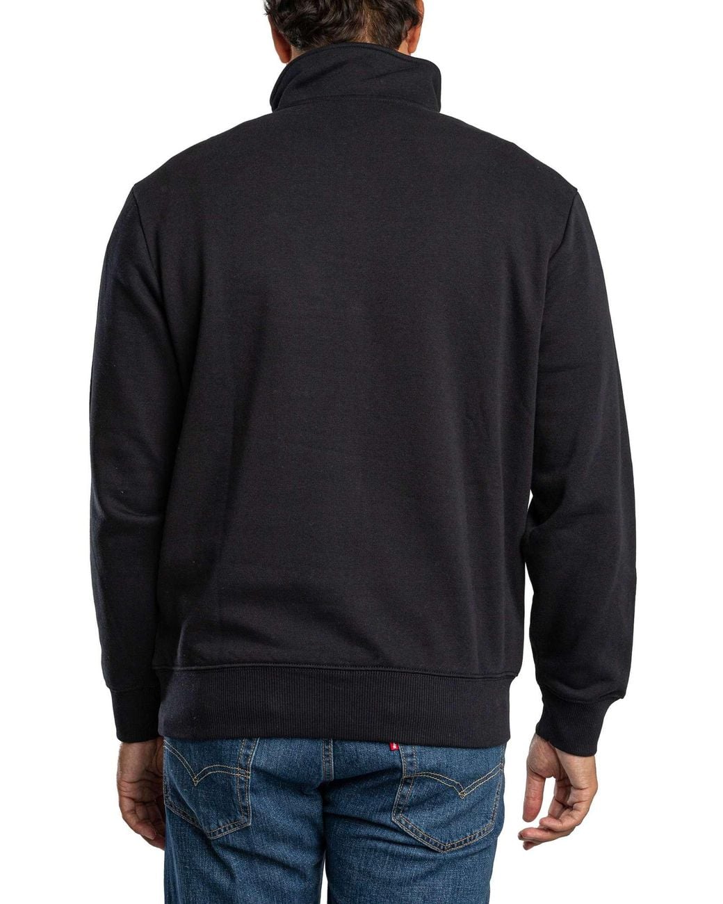 Napapijri Blue Box Logo 1/4 Zip Sweatshirt for men