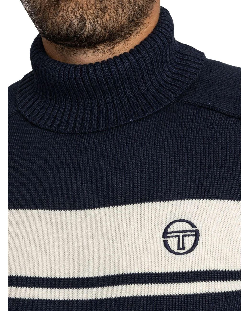 Sergio Tacchini Blue Damarindo Turtle Neck Jumper for men