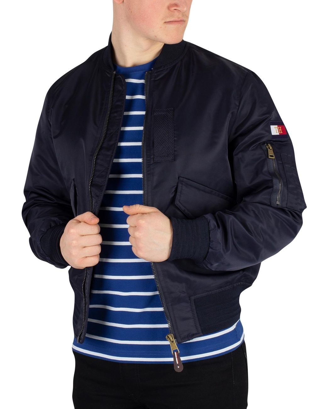 Tommy Hilfiger Icon Bomber Jacket in Blue for Men | Lyst Canada