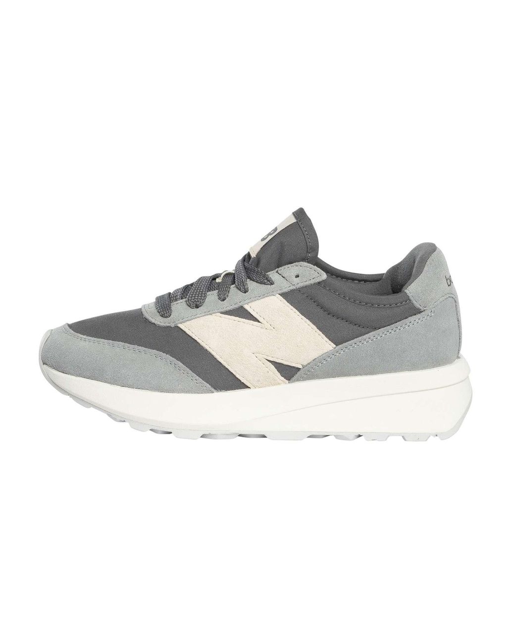 New Balance White 370 Suede Trainers for men