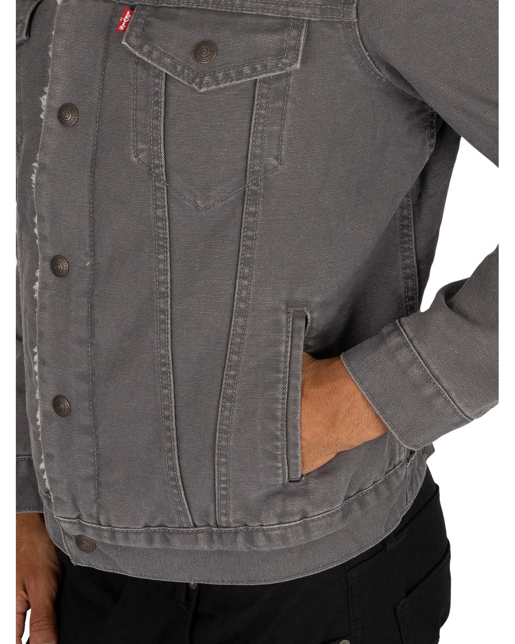 Levi's type 3 sherpa hotsell trucker jacket magnet canvas
