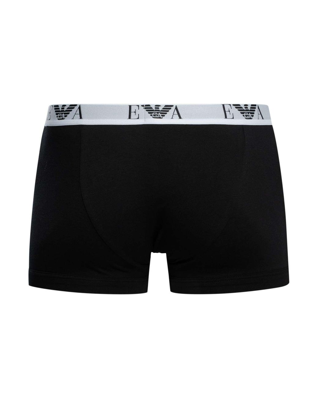 Emporio Armani Black 3 Pack Stretch Cotton Trunks for men