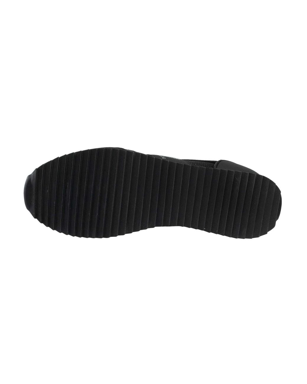 EA7 Black Mesh Logo Trainers for men