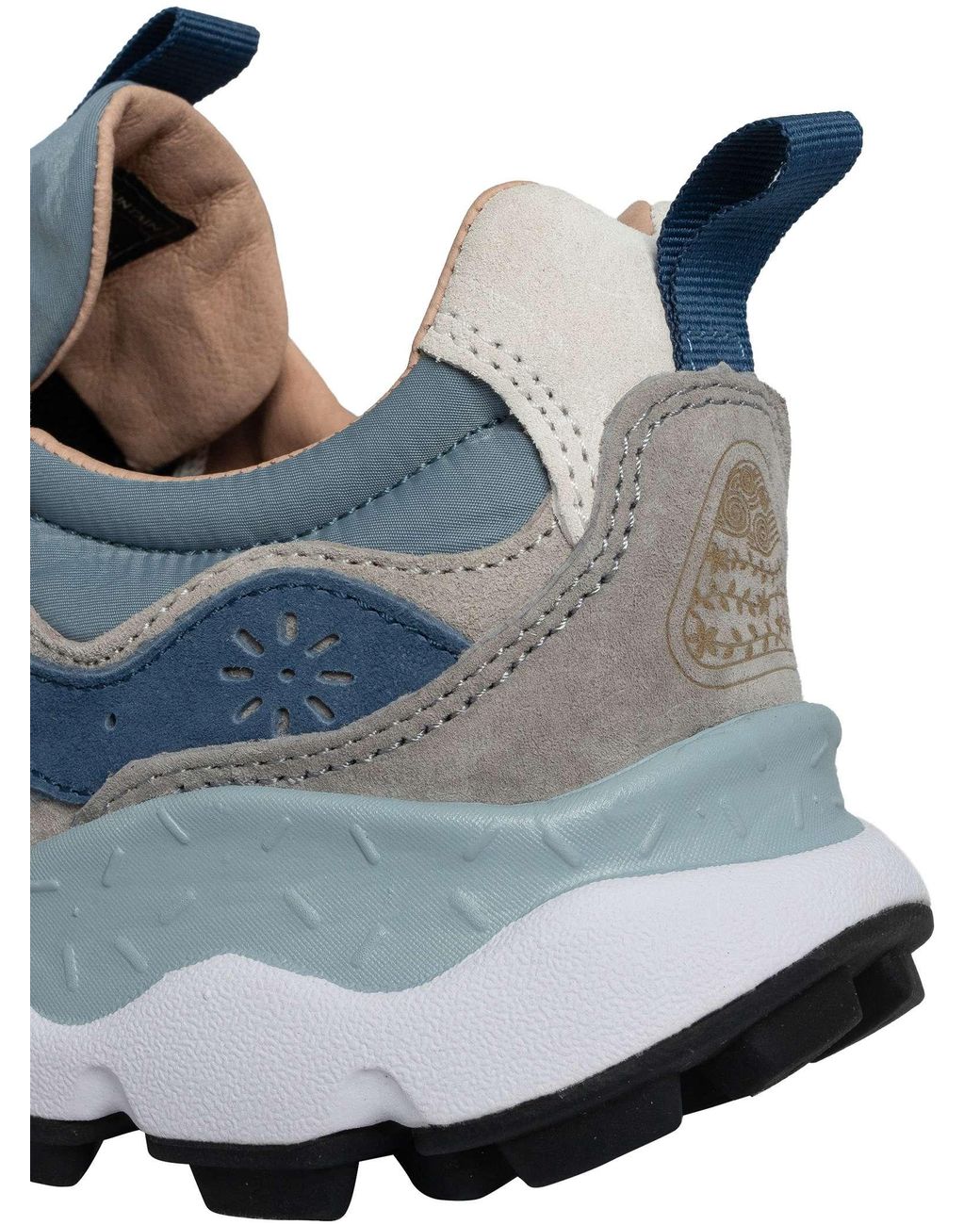 Flower Mountain Blue Yamano Suede Trainers for men