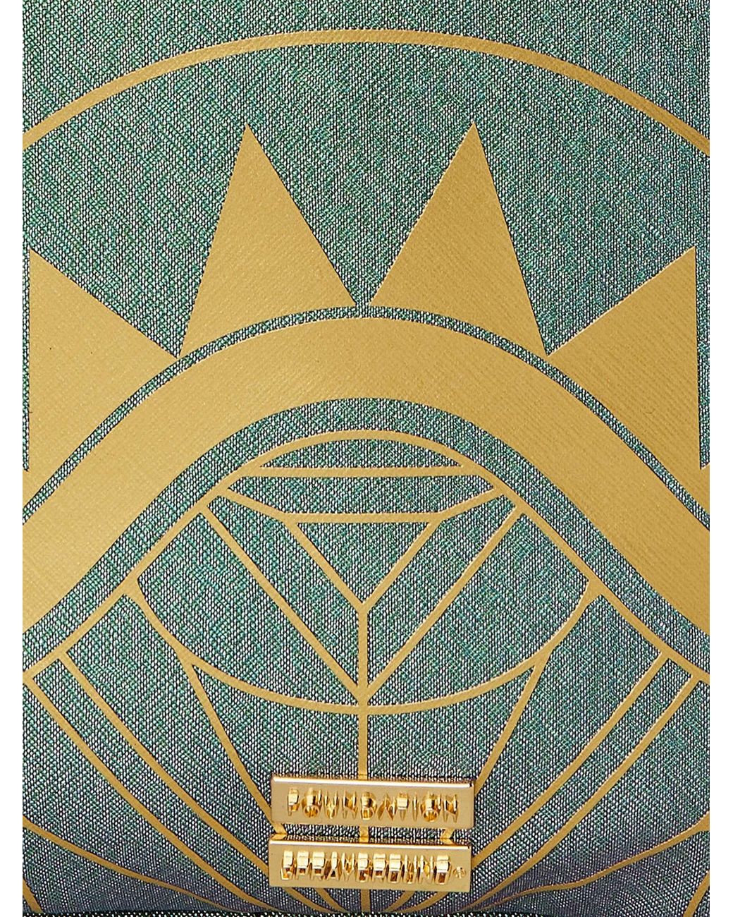 Sprayground Green 20l Foundation Crystal Iridescent Shark Backpack for men