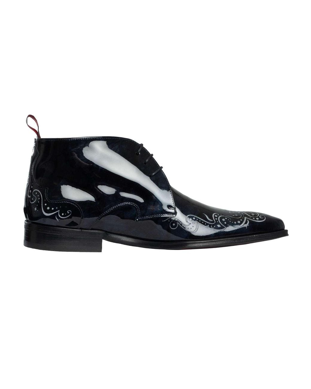 Jeffery West Blue Sunset Patent Leather Boots for men