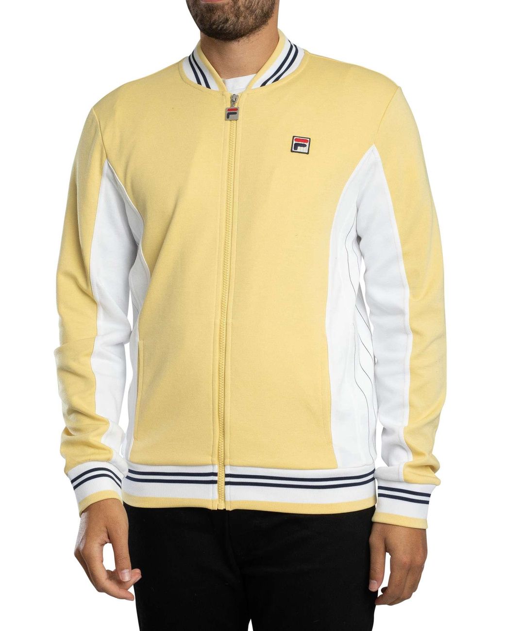 Fila Yellow Settanta Baseball Track Jacket for men