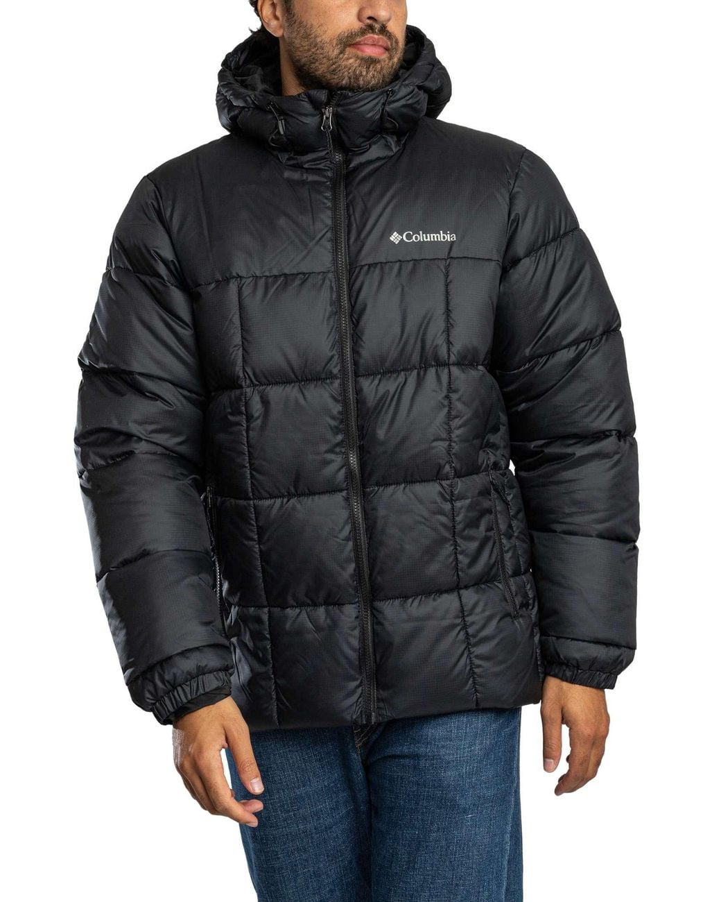 Columbia Black Puffect Hooded Jacket for men