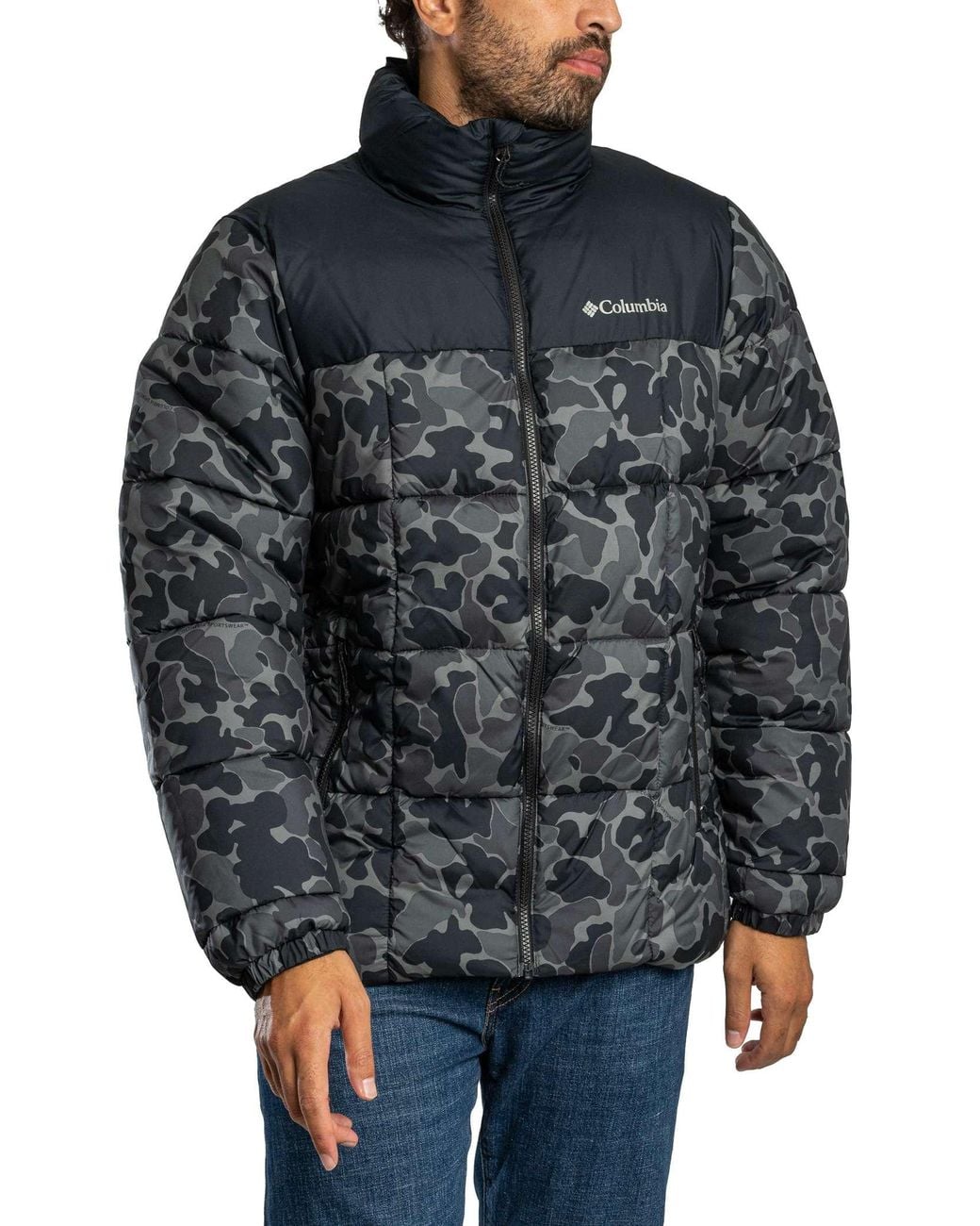 Columbia Gray Puffect Iv Printed Jacket for men