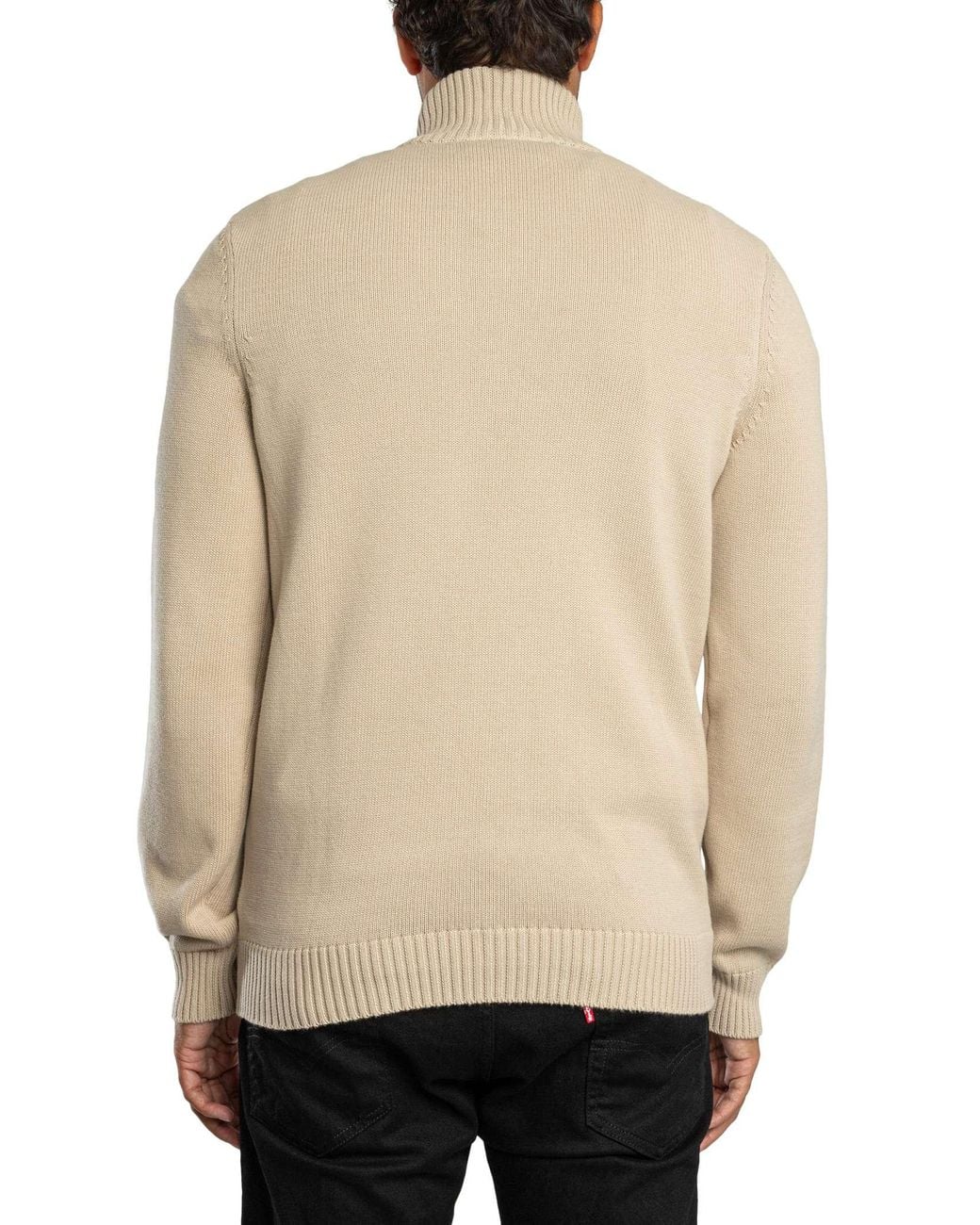 Sergio Tacchini Natural New Dallas 1/4 Zip Knit for men