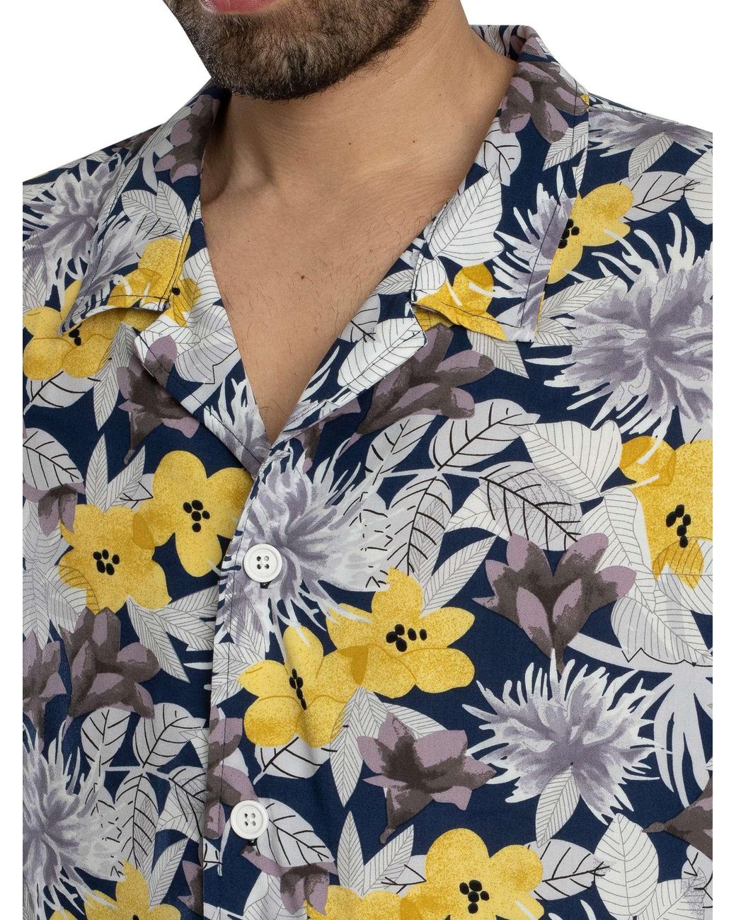 HUGO Gray Beach Relaxed Shirt for men